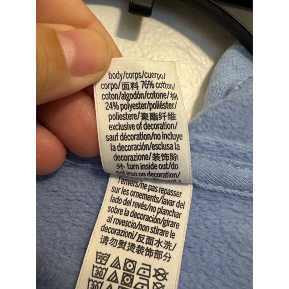 Victorias Secret Pink Womens Full-Zip Hoodie XX-Large Light Blue Laurel Logo - Picture 5 of 9